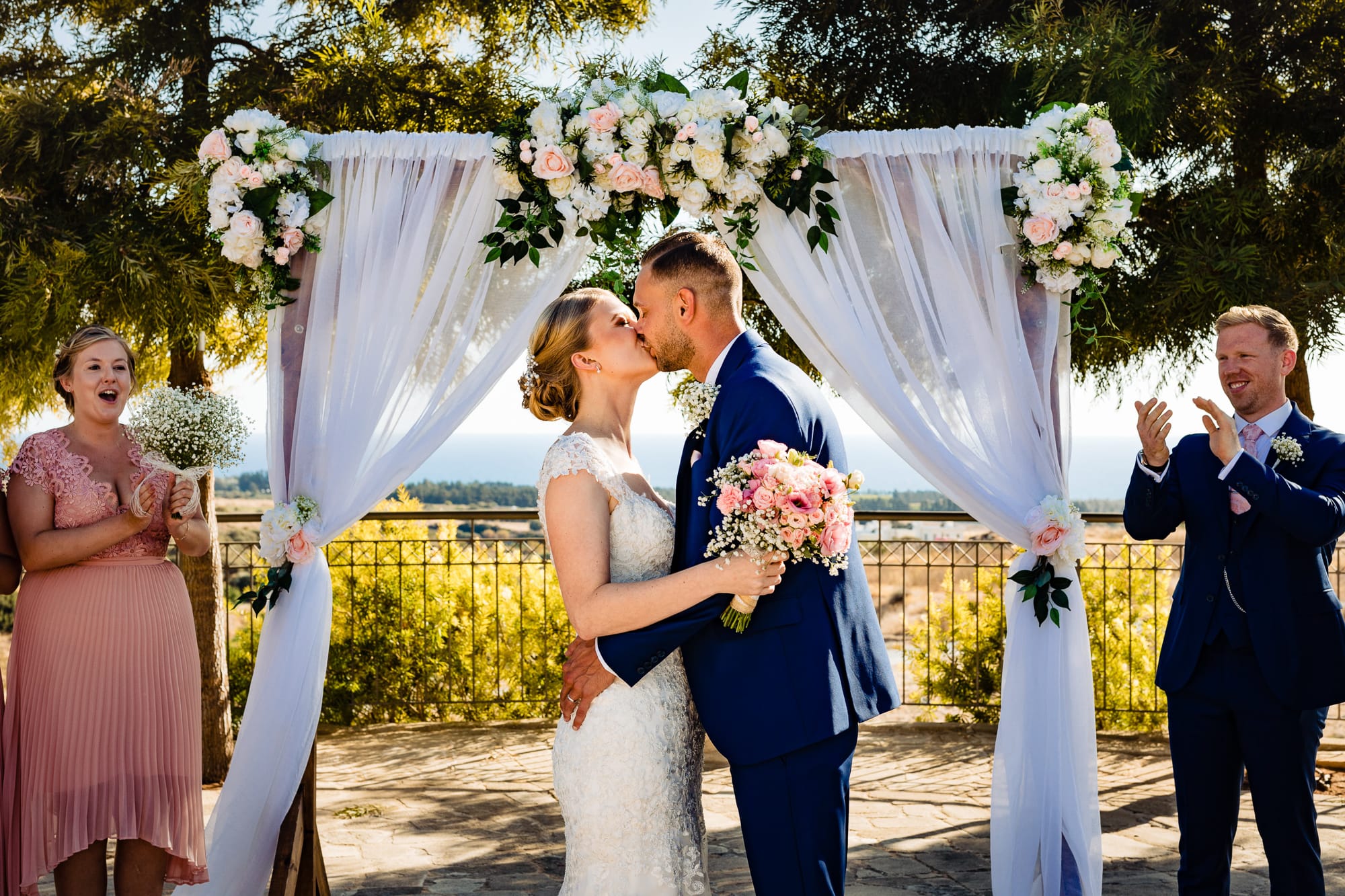 Bride and Groom Liopetro Venue Paphos Cyprus Wedding