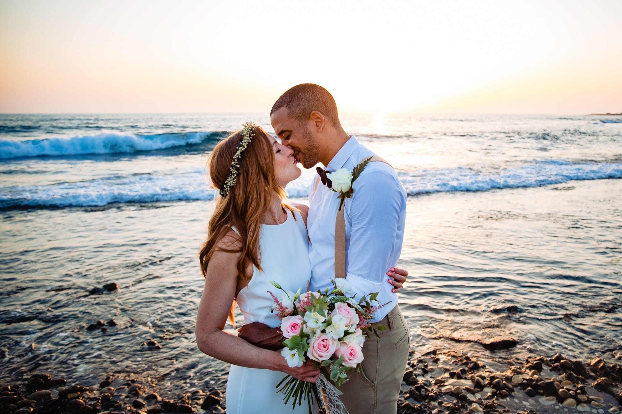 Bride and Groom Beach Paphos Cyprus Wedding