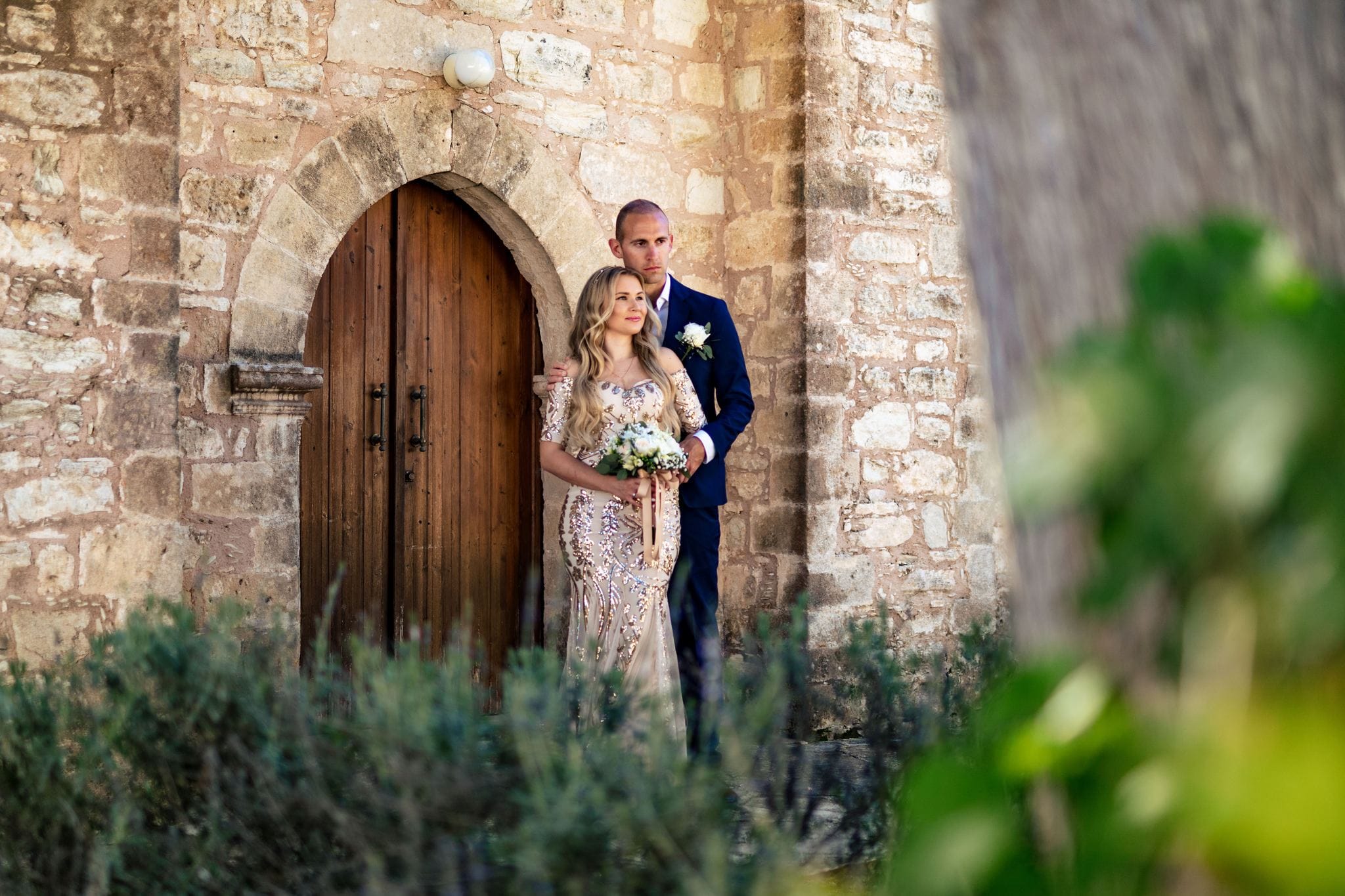 Bride and Groom Minthis Hills Paphos Cyprus Wedding