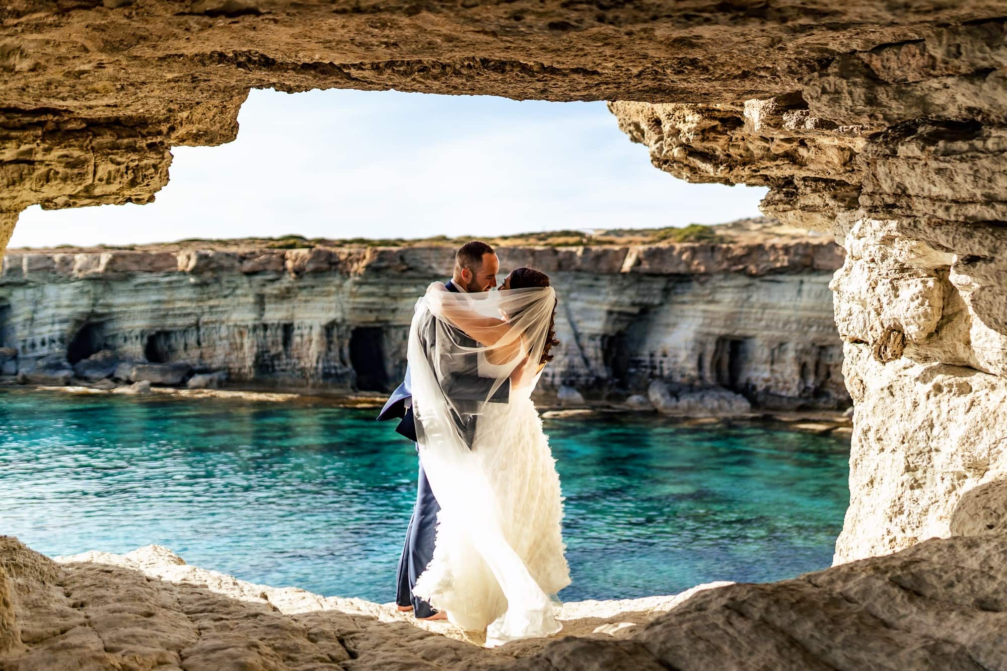 Cyprus Wedding Photographers Sea Caves Ayia Napa